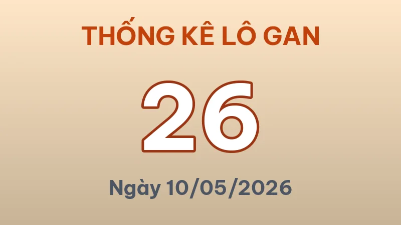 Thống Kê Lô Gan Miền Bắc Hôm Nay 10/05/2026 – Top 10 Cặp Số Lì Nhất